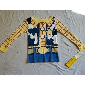 Disney Toy Story Woody Shirt Boys 4T Sheriff Costume Long Sleeve Pajama Top